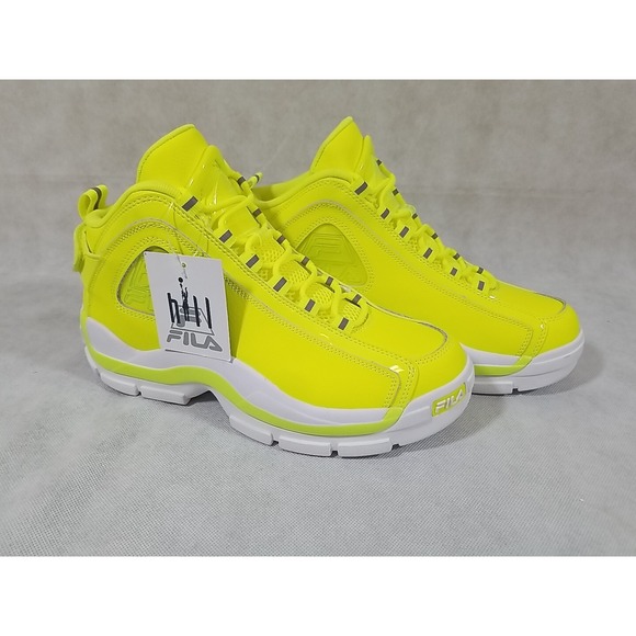 NEW Fila Grant Hill 2 Basketball Shoes Men Size 7 Women 8.5 Neon Yellow Sneakers